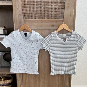 NWOT Art Class Girls' Striped and Floral Tops Bundle Set